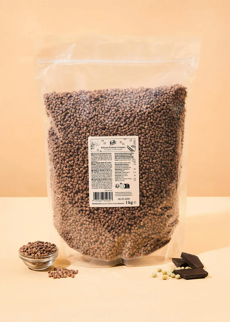 KoRo Erbsen Protein Crispies mit Kakao und 48 % Protein 1 kg – Produktbild 2 von 5