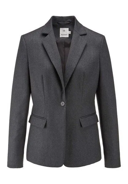 hessnatur hessnatur Wollblazer Regular aus reiner Schurwolle, Anthrazit, – Produktbild 3 von 4