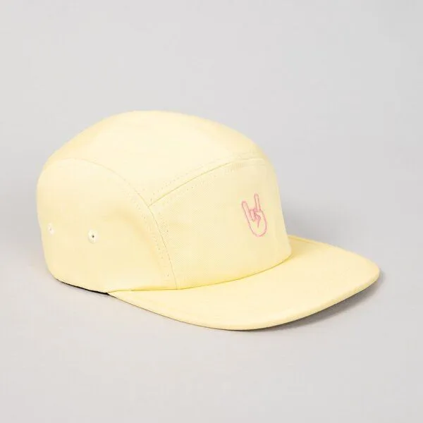 Fyngers Fyngers Five Panel Cap aus Biobaumwolle ROCK´n´ROLL, Butter, – Produktbild 2 von 4