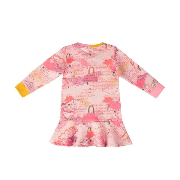 Marraine Kids Marraine Kids Sweatkleid mit Alloverdruck Rainbowstar – Produktbild 2 von 4