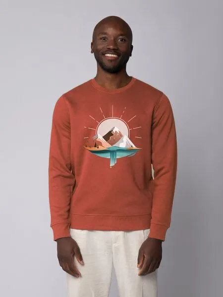 watapparel watapparel Sweatshirt Unisex Sunrise & Lake, Heritage brown, – Produktbild 2 von 4