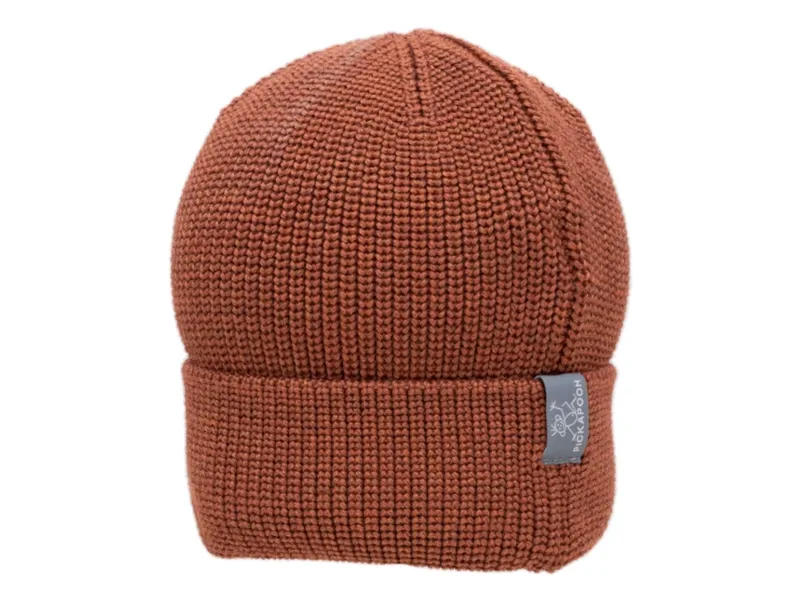 Pickapooh Pickapooh Mütze Wolle Seide Strick redwood Gr.1 (50-54cm), Rot, – Produktbild 1 von 2