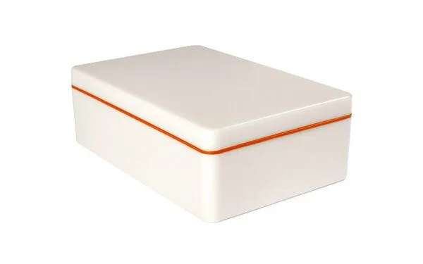 ajaa ajaa Die längliche Aufbewahrungsbox aus Biokunststoff 0,9 l, Mandarin, – Produktbild 1 von 4