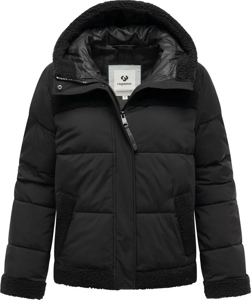 ragwear ragwear Winterjacke Editah YOUMODO warme modische Jacke mit Plüsch-Details, Schwarz, – Produktbild 5 von 5