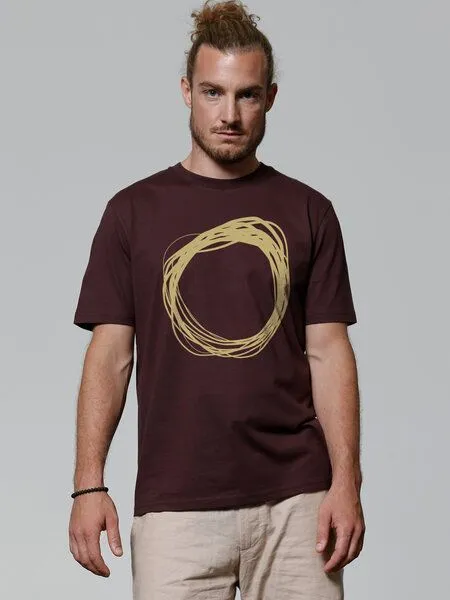watapparel watapparel T-Shirt Unisex Kreis, Red brown, – Produktbild 2 von 4