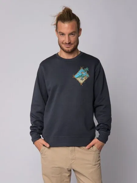 watapparel watapparel Sweatshirt Unisex Beach is calling, India ink grey, – Produktbild 2 von 3