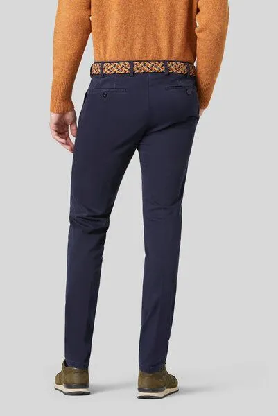 Meyer MEYER Pimacotton Super Stretch Satin Chino, Blau (marine), – Produktbild 3 von 4