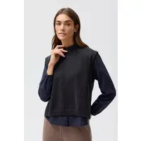 People Wear Organic People Wear Organic Strick Pullunder, blau uni – Produktbild 1 von 1