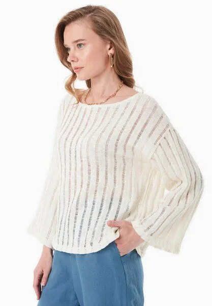 ORGANICATION ORGANICATION Bluse aus Bio-Baumwolle, Natural, – Produktbild 3 von 4