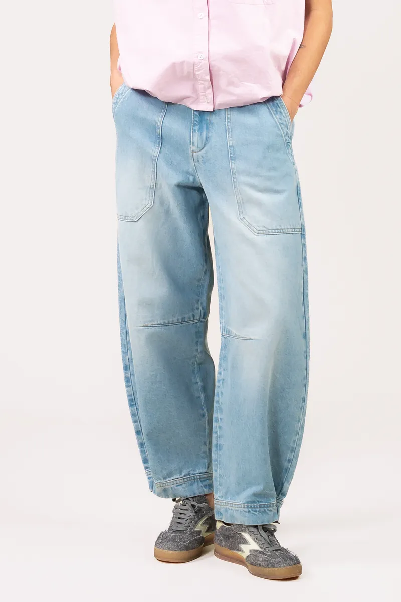 Kuyichi Kuyichi Damen vegan Jeans Jane Barrel Hellblau, Hellblau, – Produktbild 2 von 2