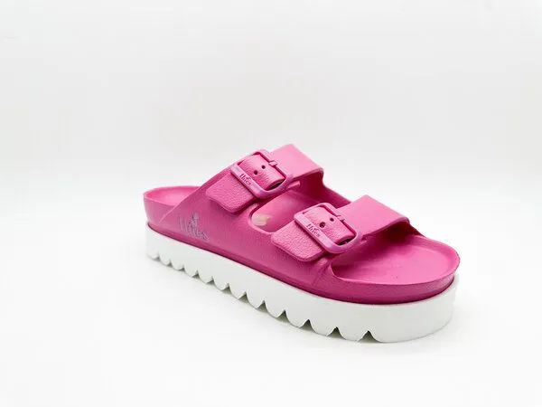 thies Vegane Ecofoam Plateau Sandale von thies ® aus recyceltem EVA, Orchid pink (fuchsia), – Produktbild 3 von 4
