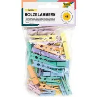 folia folia Holzklammern "Pastell" in 3 Größen sortiert – Produktbild 1 von 1