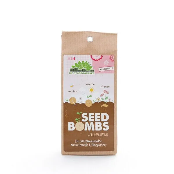 Die Stadtgärtner Die Stadtgärtner Wildblumen Seedbombs I Papiertüte mit 5 handgemachten Samenbomben – Produktbild 2 von 2