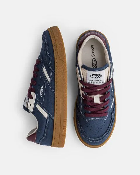 MoEa MoEa Sneakers Origin Low - Night Suede & Beige - Grapes, Natural, – Produktbild 2 von 4