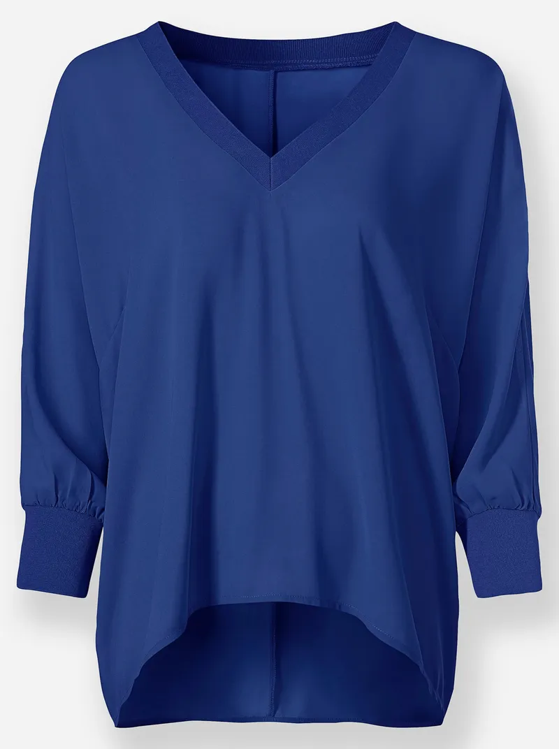 heine Schlupfbluse royalblau, Royalblau, – Produktbild 1 von 2