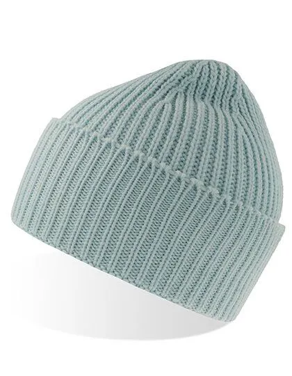 Atlantis Headwear Atlantis Headwear grob gestrickte Beanie-Mütze aus Polylana®-Garn, Hellblau, – Produktbild 2 von 2
