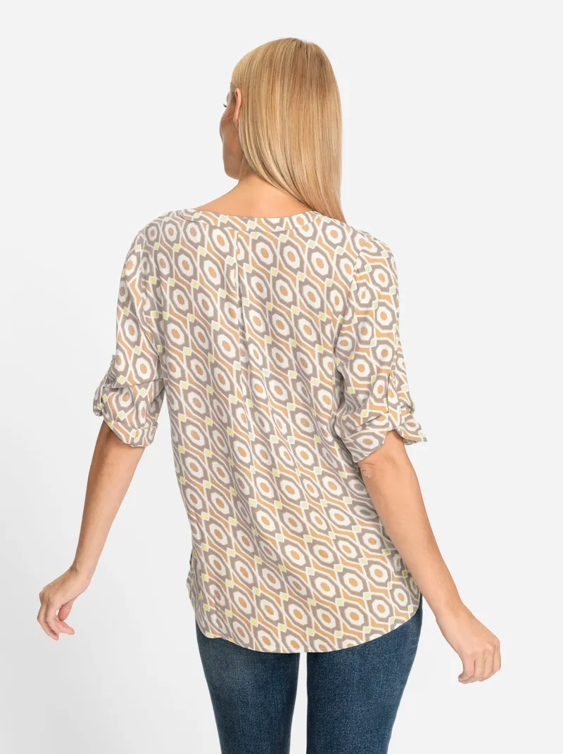 heine Schlupf-Bluse ecru-sesam-bedruckt, Ecru-sesam-bedruckt, – Produktbild 2 von 2