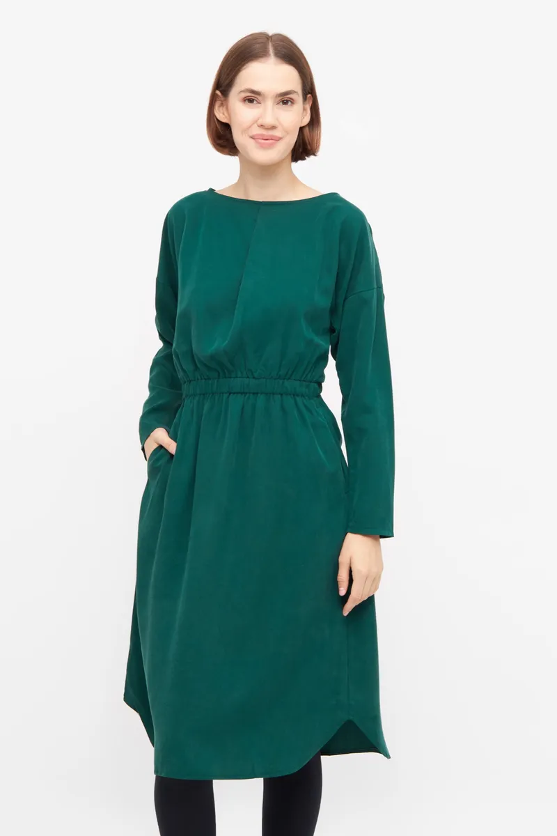 WiDDA Widda Damen vegan Kleid Hanka Waldgrün, Dunkelgrün, – Produktbild 2 von 2