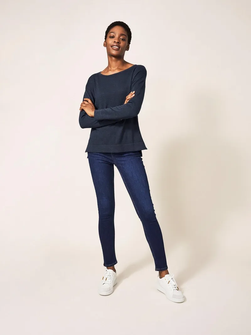 White Stuff Pullover Olivia - 38, Marineblau, – Produktbild 2 von 4