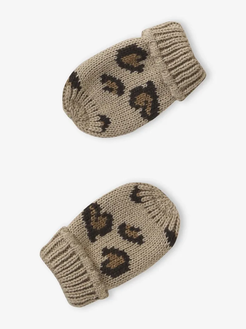 Vertbaudet Baby-Set aus Mütze mit Pompon, Taupe, – Produktbild 4 von 4