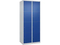 C+P C+P Schließfachschrank Classic PLUS, 8 Fächer, 1850x800x500mm, Lichtgrau/Enzianblau – Produktbild 1 von 1