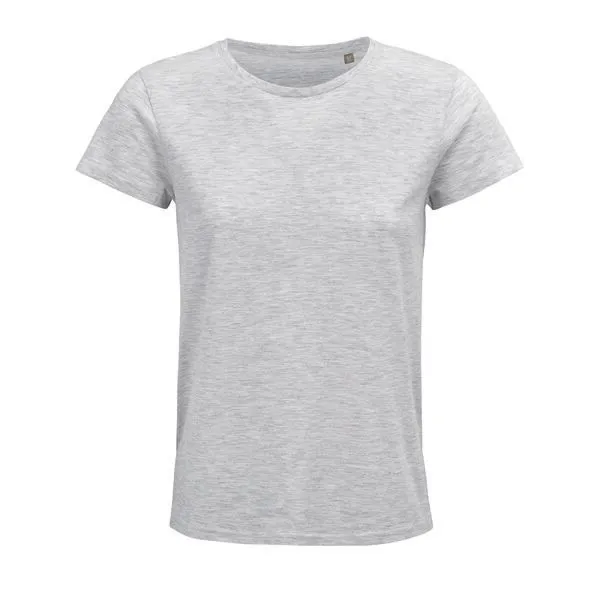 Sol's Sol's Damen T-Shirt Kurzarm Rundhals aus Bio - Baumwolle, Ash (heather), – Produktbild 1 von 3