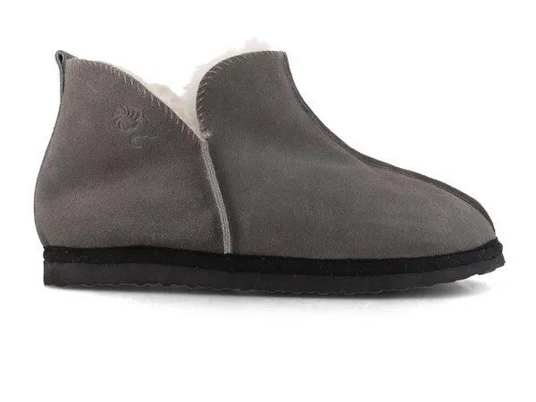 Lammbock Lammbock Lammfell Hausschuhe Stiefel Shearlock mit Outdoorsoohle, Grau, – Produktbild 2 von 3