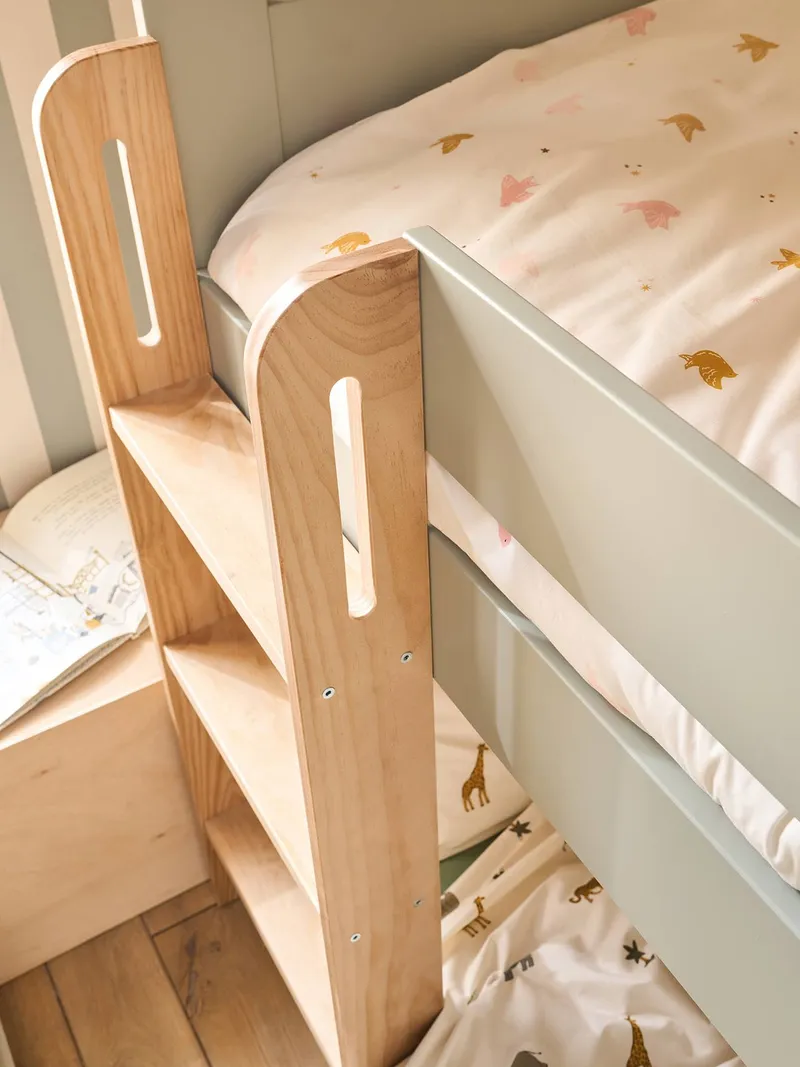 Vertbaudet Kinderbett COMPLICE mit 3 Ebenen 90x200 cm Etagenbett, Aqua, – Produktbild 3 von 4