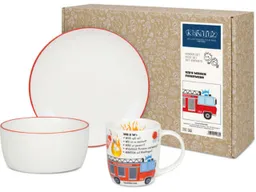 Könitz Könitz Kinder-Geschirrset "Kid´s Wissen Feuerwehr" im Geschenkkarton – Produktbild 1 von 1