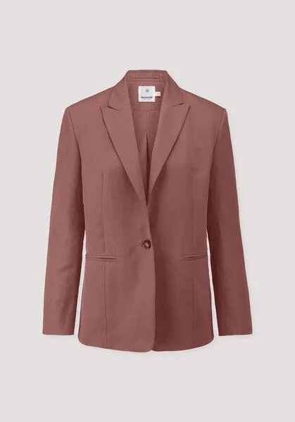 hessnatur hessnatur Blazer Relaxed aus Bio-Baumwolle mit Leinen, Rosenholz, – Produktbild 3 von 3