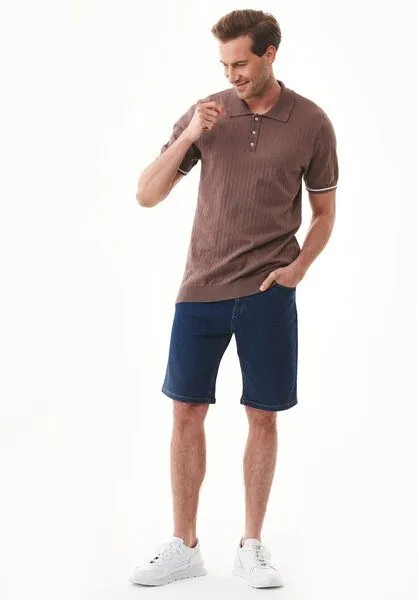 ORGANICATION ORGANICATION Denim Shorts aus Bio-Baumwolle, Mid blue, – Produktbild 1 von 4