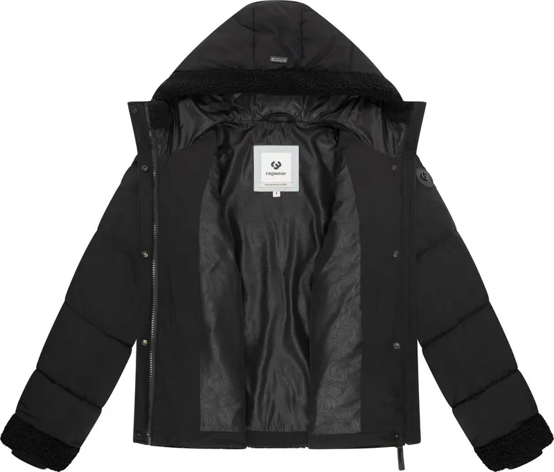 ragwear ragwear Winterjacke Editah YOUMODO warme modische Jacke mit Plüsch-Details, Schwarz, – Produktbild 1 von 5