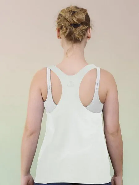 nice to meet me nice to meet me Racerback Top – Tanktop aus TENCEL Lyocell und Bio-Baumwolle, White, – Produktbild 4 von 4