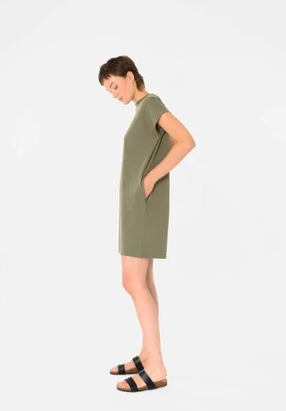 THOKKTHOKK ThokkThokk TT76 Boxy Shirt Dress (GOTS), Deep lichen green (grün), – Produktbild 2 von 7