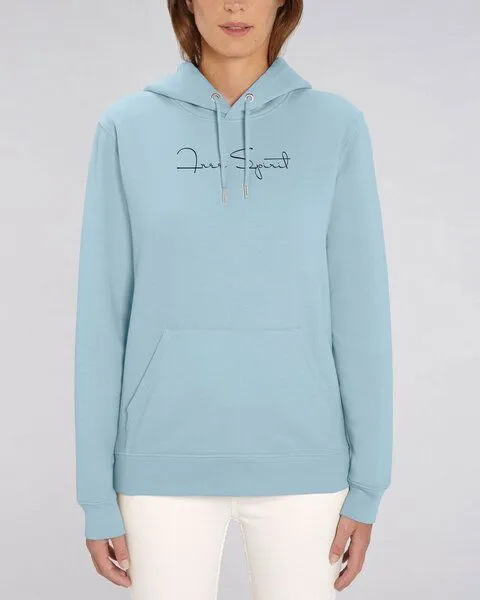 Human Family Human Family Bio Unisex Hoodie - "Charmer - Free Spirit" in verschiedenen Farben, Hellblau, – Produktbild 4 von 4