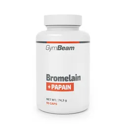 GymBeam GymBeam Bromelain Papain 20 x 2,8 g90 Kapseln ohne Geschmack – Produktbild 1 von 1