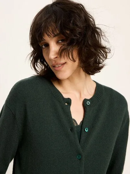 LANIUS LANIUS Boxy Strickjacke, Forest melange, – Produktbild 3 von 4