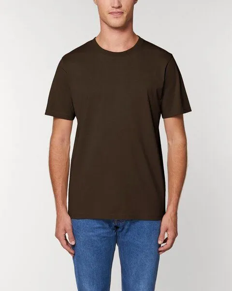 YTWOO YTWOO Herren schweres Bio T-Shirt. Männer Premium Basic Shirt. Heavy Cotton, Dunkelbraun, – Produktbild 1 von 4