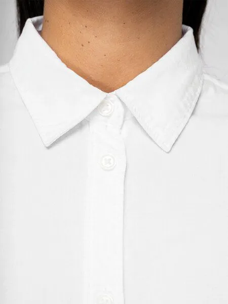 YTWOO YTWOO Umweltfreundliches ausgewaschenes Damenhemd aus Bio-Baumwolle, Weiß, – Produktbild 2 von 4