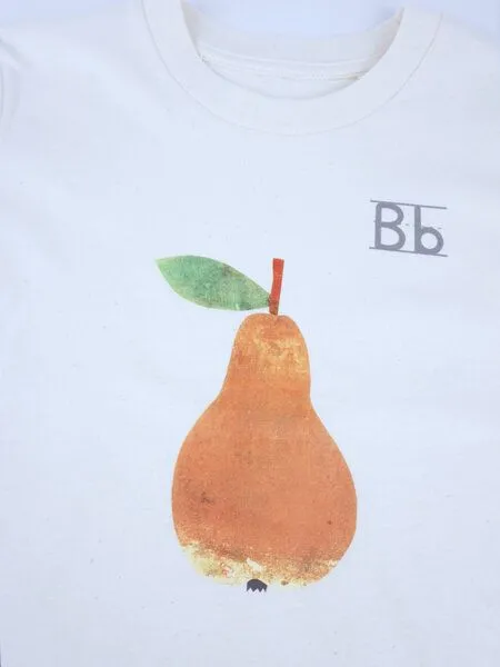 MelaDi Meladi Kinder Shirt aus Biobaumwolle - Birne auf Natural Raw – Produktbild 5 von 8