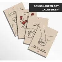 DEINE ZWEISAMKEIT DEINE ZWEISAMKEIT GRUSSKARTEN-SETS "KLASSIKER" | MODERNE GRUSSKARTEN FÜR BESONDERE ANLÄSSE – Produktbild 1 von 1
