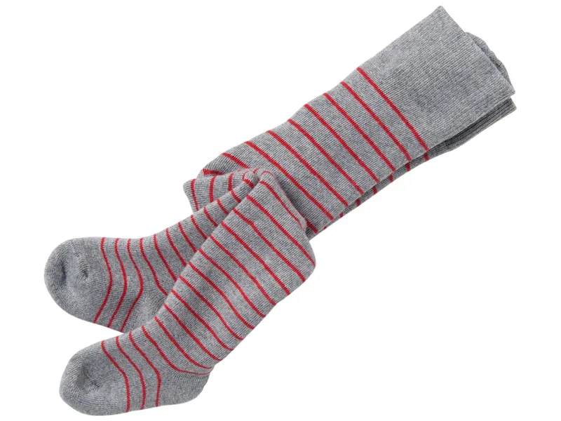 grödo Baby Strumpfhose Baumwolle (kbA) Frottee grau-geringelt Gr. 02, Grau, – Produktbild 1 von 1