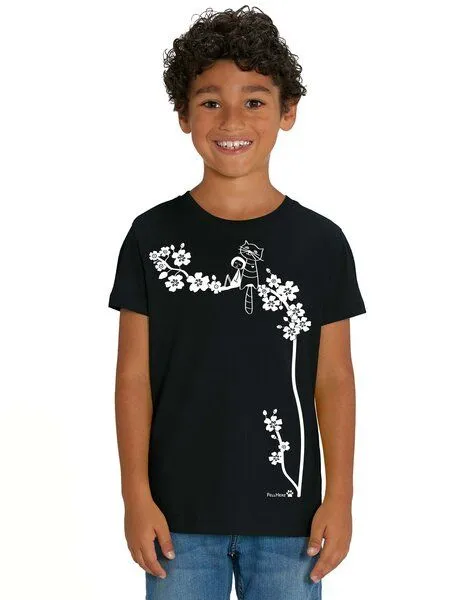 FellHerz FellHerz Kids T-Shirt Cat Love schwarz – Produktbild 2 von 3