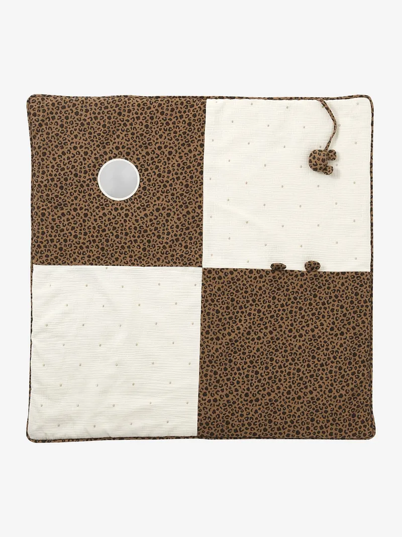 Envie De Fraise Baby Activity-Decke aus Musselin mit Leo-Print und Gold-Tupfen ENVIE DE FRAISE, Beige, – Produktbild 3 von 4