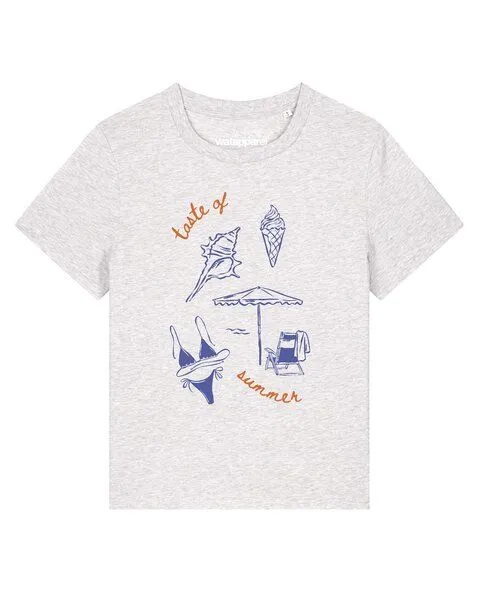 watapparel watapparel T-Shirt Frauen Taste of summer, Cool heather grey, – Produktbild 1 von 2