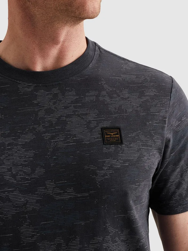 PME Legend PME Legend Slub T-Shirt Graphite - Größe L, Grau, – Produktbild 2 von 5