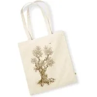 Life Tree Life-Tree Tasche aus Biobaumwolle Fairwear "Olive Tree" für in Grün/Blau/Weiß/Rot, Weiß, – Produktbild 1 von 1