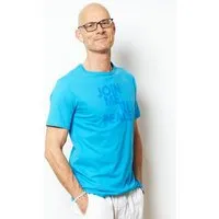 SPARKLES OF LIGHT SPARKLES OF LIGHT Yoga Shirt | JOIN ME IN PEACE, Blau, – Produktbild 1 von 1