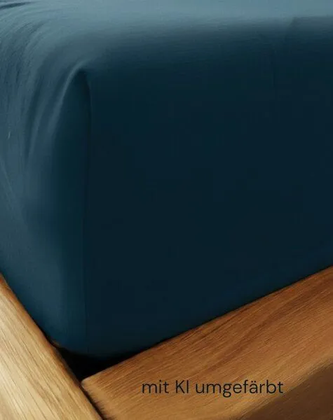 körber mode körber mode Bettlaken reiner europäischer Hanf, Betttuch Einzelbett 90x200, Petrol, – Produktbild 2 von 2