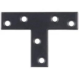 Alberts ALBERTS Flachverbinder, T-Form, verzinkt, schwarz, LxHxB 70x50x16 mm – Produktbild 1 von 1